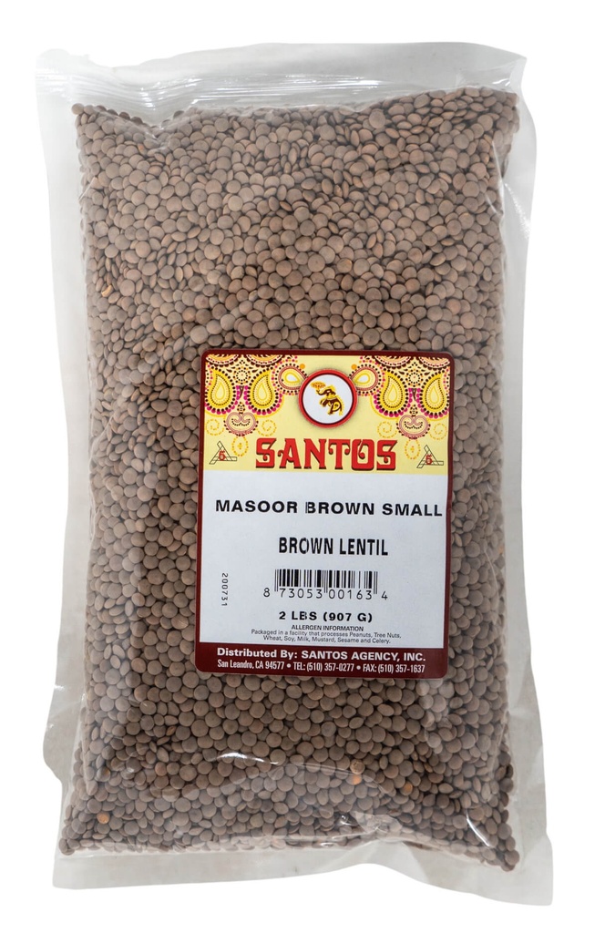 SANTOS MASOOR WHOLE BROWN MASOOR SMALL 2LB