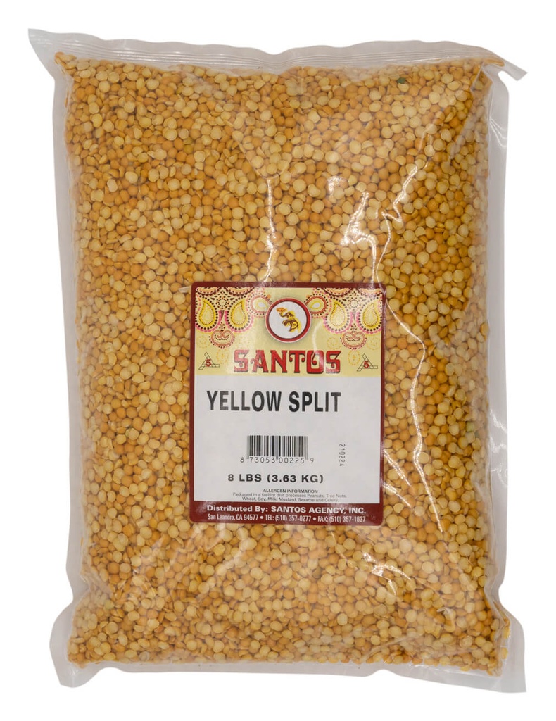 SANTOS YELLOW SPLIT PEAS 8LB