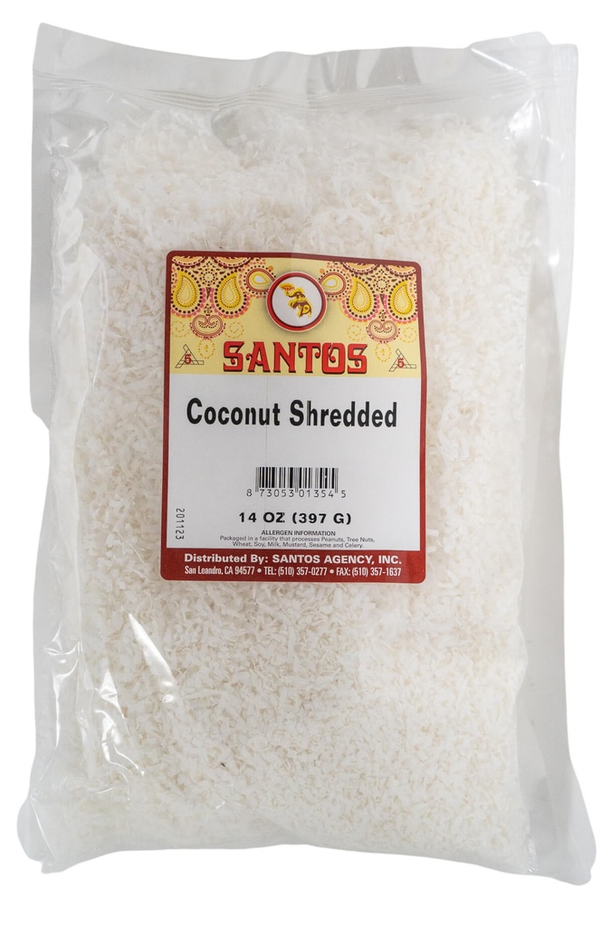 SANTOS COCONUT SHREDDED 14OZ