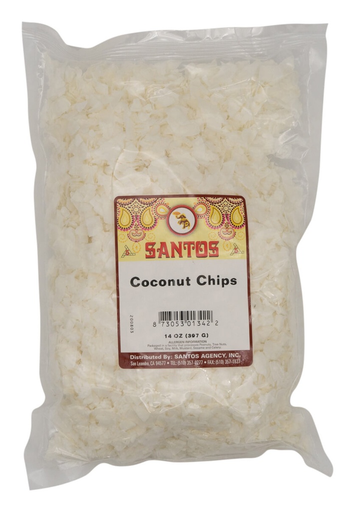 SANTOS COCONUT CHIPS 14OZ