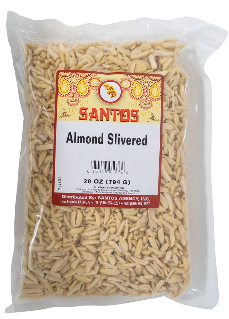 SANTOS ALMOND SLIVERED 28OZ