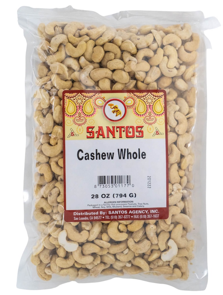 SANTOS CASHEW WHOLE 28OZ