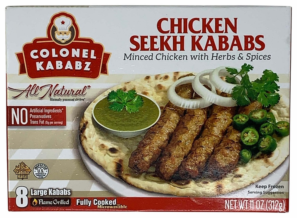 COLONEL KABABZ CHICKEN SEEKH KABAB 8PC(01/26)