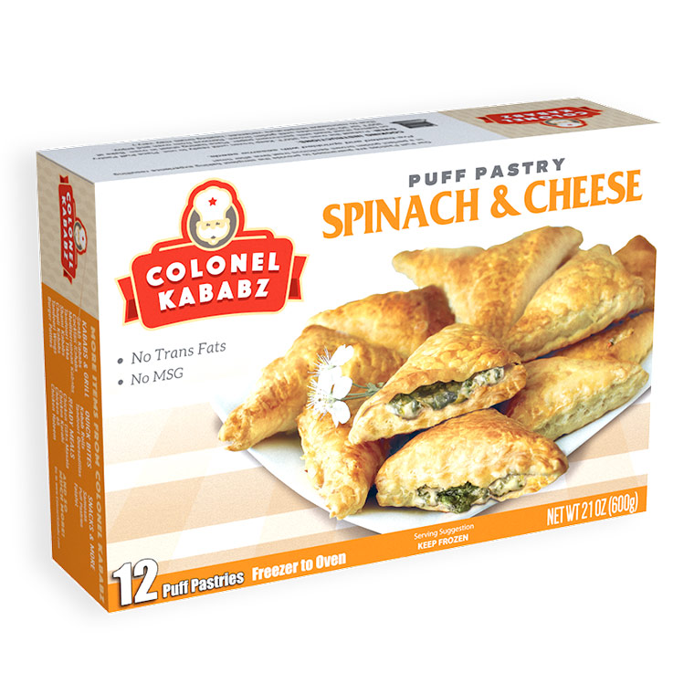 COLONEL KABABZ 12PC SPINACH &amp; CHEESE PUFF PASTRY 590GM(07/25)