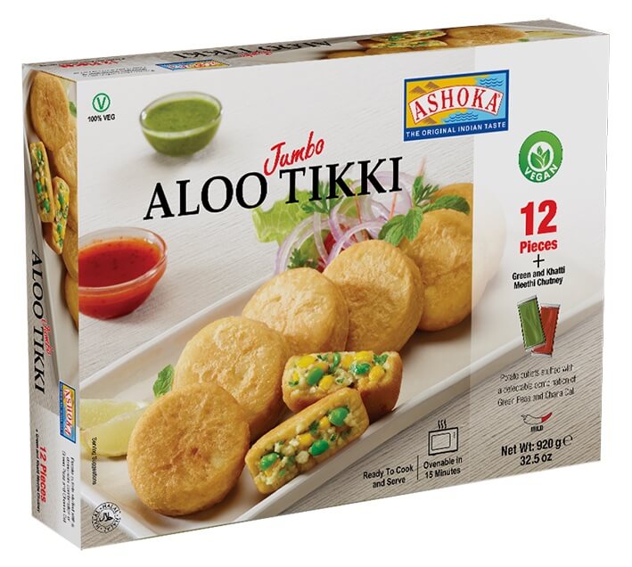 ASHOKA 12PC ALOO TIKKI WITH CHUTNEY JUMBO 920GM