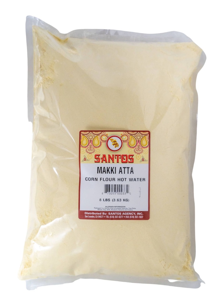 SANTOS CORN FLOUR FINE HOT WATER 8LB