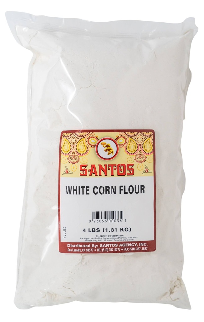 SANTOS WHITE CORN FLOUR 4LB