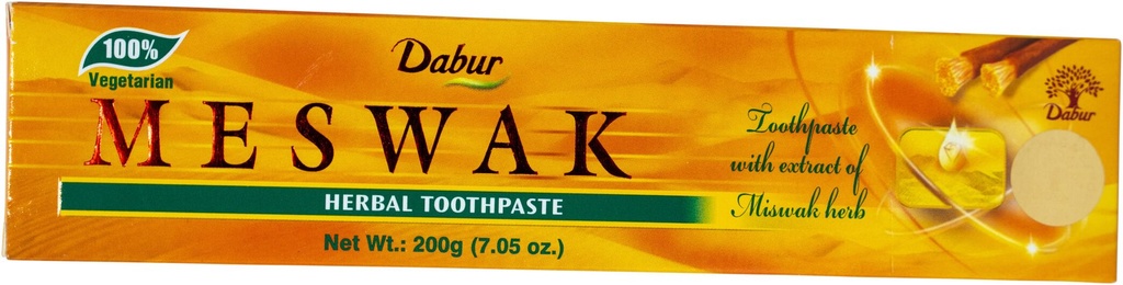 DABUR MESWAK HERBAL TOOTH PASTE 200GM(12/24)