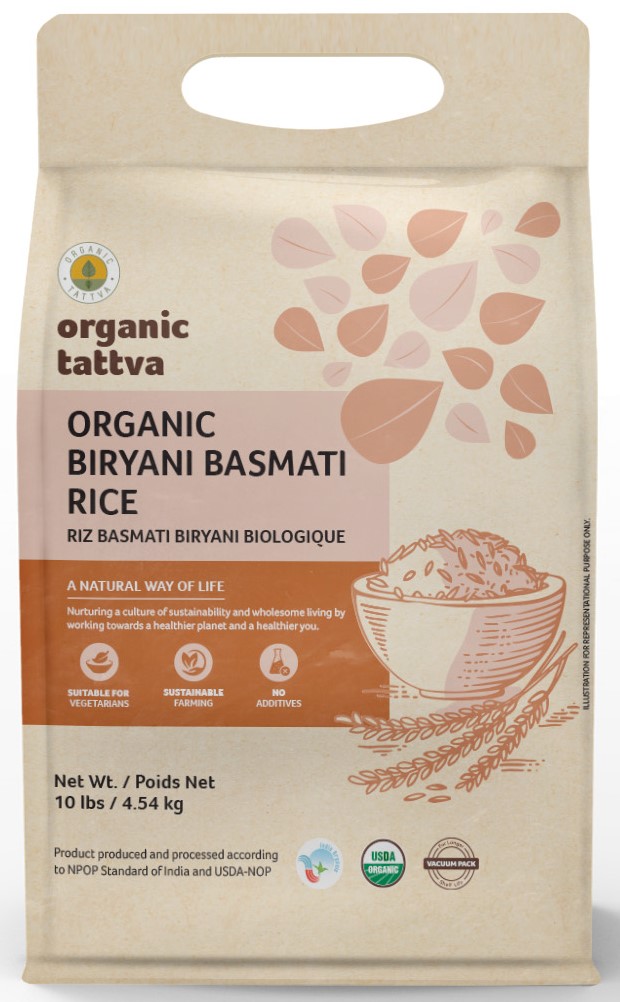 ORGANIC TATTVA BIRYANI BASMATI RICE 10LB