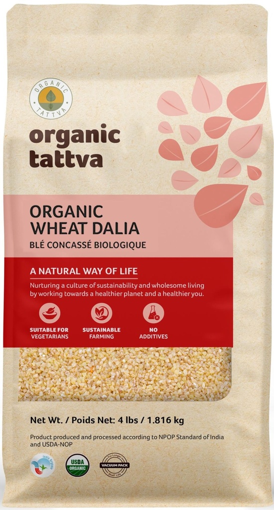 ORGANIC TATTVA WHEAT DALIA 4LB