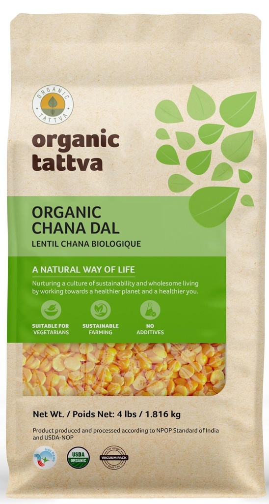 ORGANIC TATTVA CHANA DAL 4LB