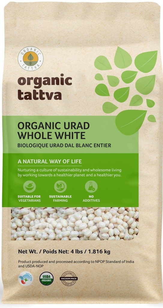 ORGANIC TATTVA URID DAL WHOLE URID GOTA 4LB