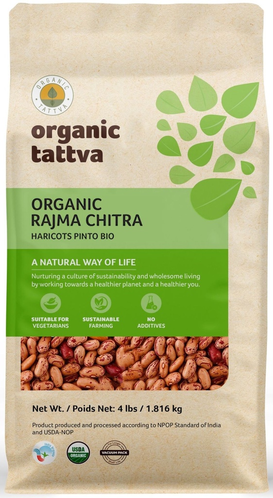 ORGANIC TATTVA RAJMA CHITRA 4LB