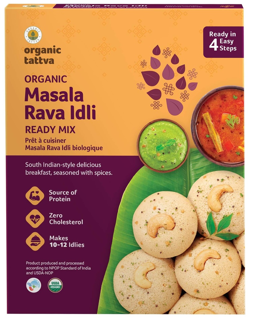 ORGANIC TATTVA MASALA RAVA IDLI READY MIX 7OZ