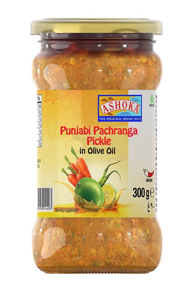 ASHOKA PUNJABI PACHRANGA MANGO PICKLE IN OLIVE OIL 300GM