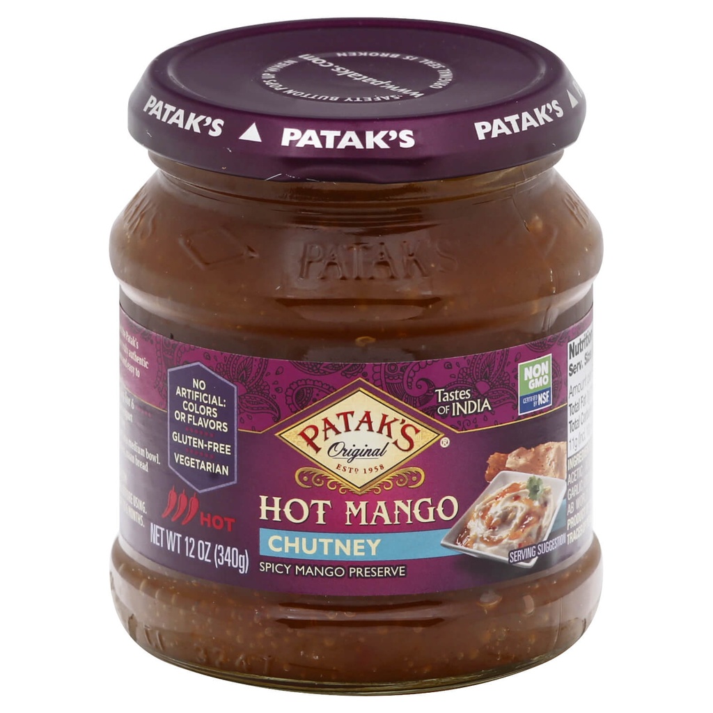 PATAK MANGO CHUTNEY HOT 12OZ