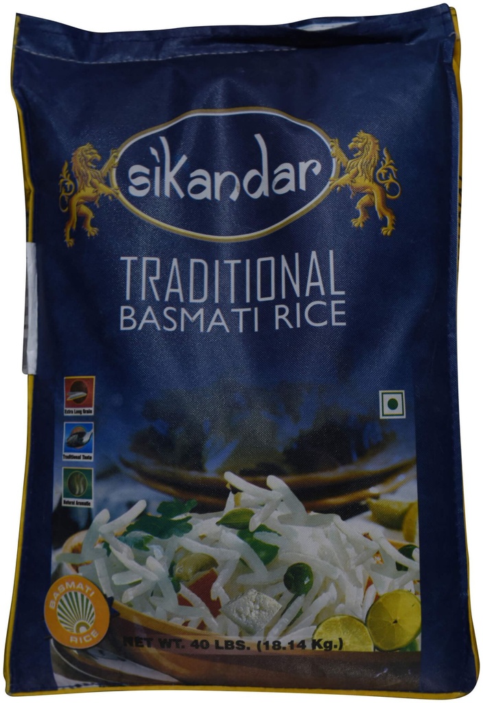 SIKANDAR TRADITIONAL BASMATI 40LB