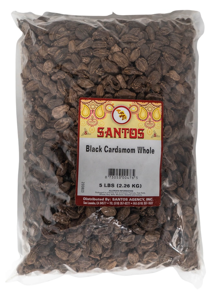 SANTOS BLACK CARDAMOM WHOLE 5LB