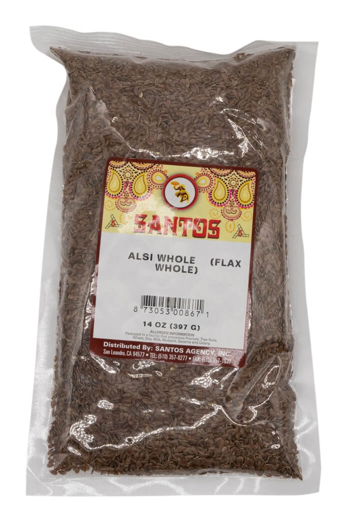 SANTOS ALSI WHOLE FLAX SEED 14OZ