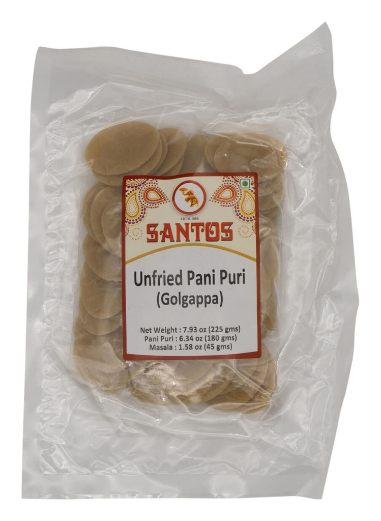 SANTOS UNFRIED PANI PURI WITH MASALA 7.93OZ