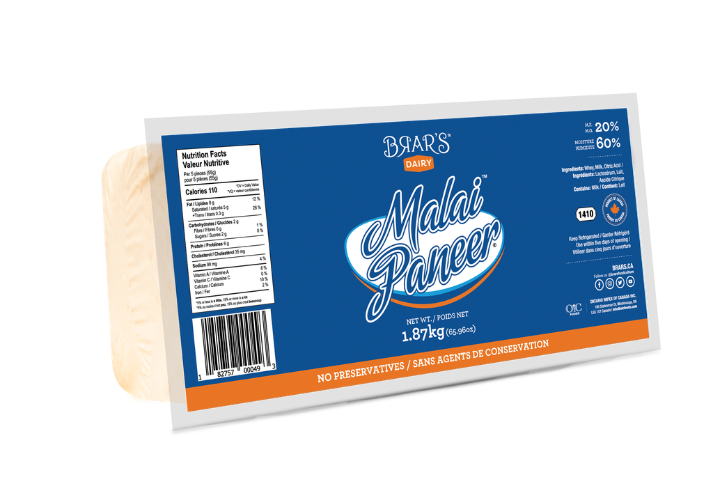 BRAR'S MALAI PANEER 1.87KG (SRP $22.99)