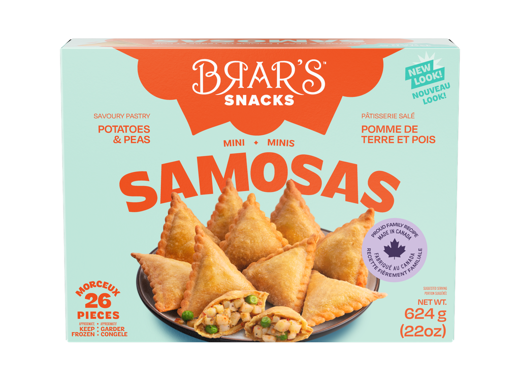 BRAR'S POTATOES PEAS SAMOSA 624G (SRP $6.99)