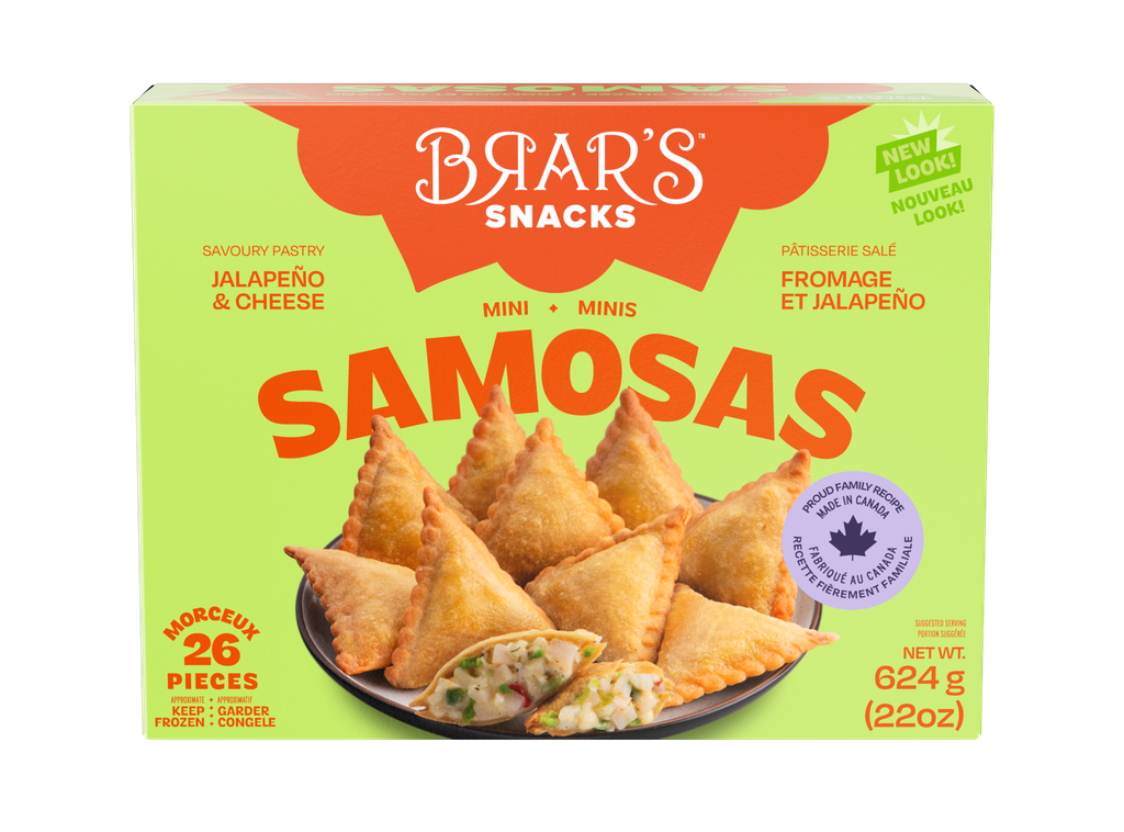 BRAR'S JALAPENO AND CHEESE SAMOSA 624GM (SRP $6.99)