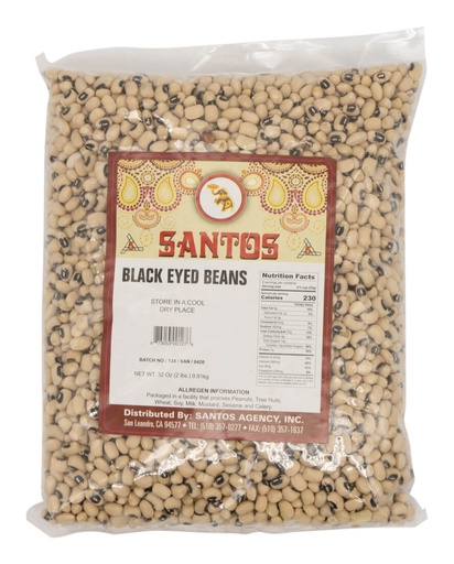 [BN1A] SANTOS BLACK EYE BEANS 2LB