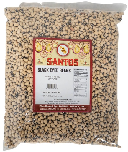 [BN1B] SANTOS BLACK EYE BEANS 4LB