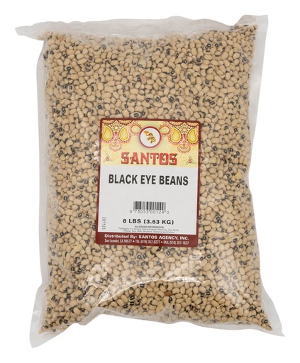 [BN1C] SANTOS BLACK EYE BEANS 8LB