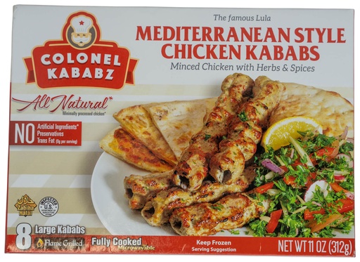 [FR178] COLONEL KABABZ 8PC  CHICKEN ADANA KABAB 312GM(08/25)