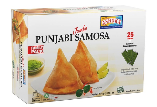 [FR39] ASHOKA 25PC 75GM JUMBO PUNJABI SAMOSA