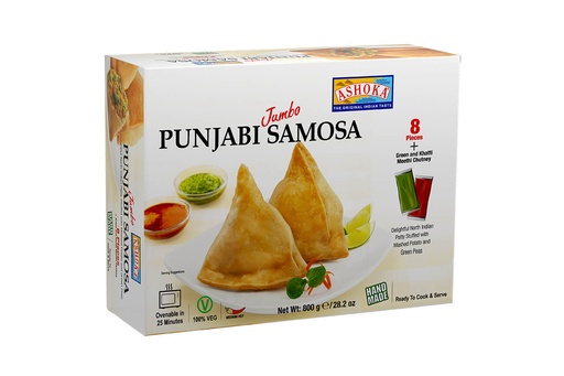 [FR48] ASHOKA 8PC 75GM JUMBO PUNJABI SAMOSA(PT-3.99)