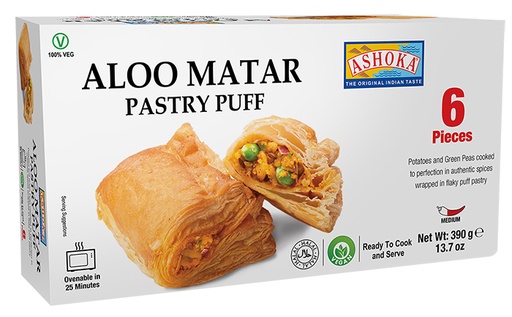 [FR53] ASHOKA 6PC ALOO MATAR PASTRY PUFF 390GM