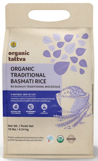 [OG2] ORGANIC TATTVA TRADITIONAL BASMATI RICE 10LB