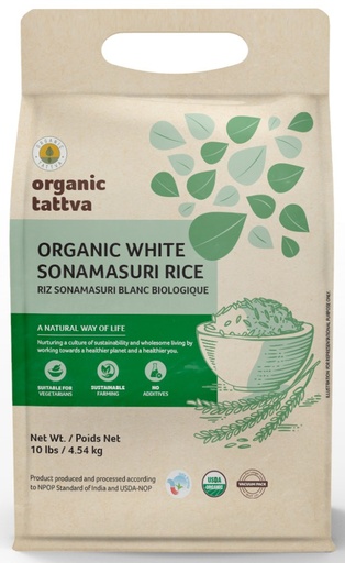 [OG3] ORGANIC TATTVA SONAMASURI WHITE RICE 10LB