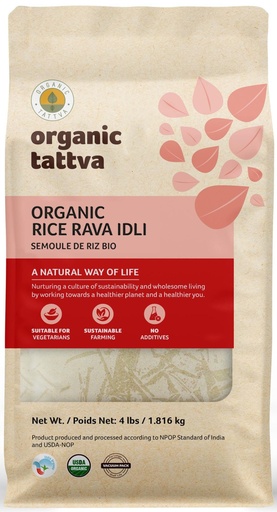 [OG9] ORGANIC TATTVA RICE RAVA IDLI 4LB