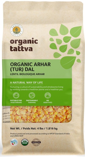 [OG16] ORGANIC TATTVA TOOR DAL 4LB