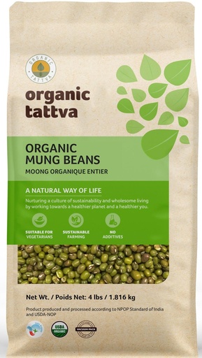 [OG17] ORGANIC TATTVA MOONG WHOLE 4LB