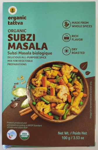 [OG47] ORGANIC TATTVA SABJZI MASALA  3.5OZ