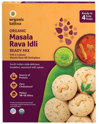 [OG52] ORGANIC TATTVA MASALA RAVA IDLI READY MIX 7OZ