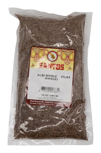 [SP7C] SANTOS ALSI WHOLE FLAX SEED 14OZ