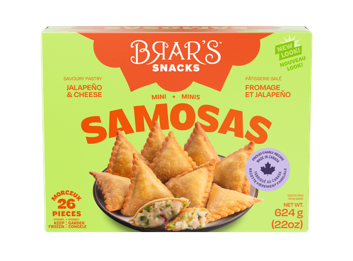 [FR343] BRAR'S JALAPENO AND CHEESE SAMOSA 624GM (SRP $6.99)